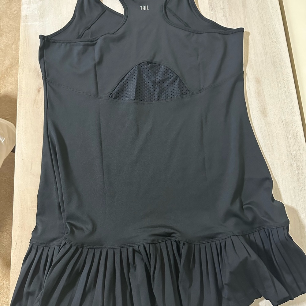 TAIL Women's Coletta tennis dress in black (Onyx). - Picture 2 of 3